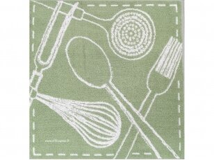 Frotinis virtuvės rankšluostis "Įrankiai" (žalias) 50x50 cm