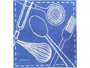 Frotinis virtuvės rankšluostis "Įrankiai" (mėlynas) 50x50 cm