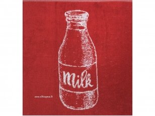 Frotinis virtuvės rankšluostis "Milk" (raudonas) 50x50 cm